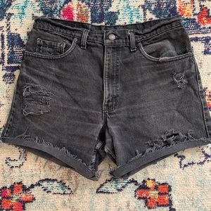 Levi’s distressed shorts
